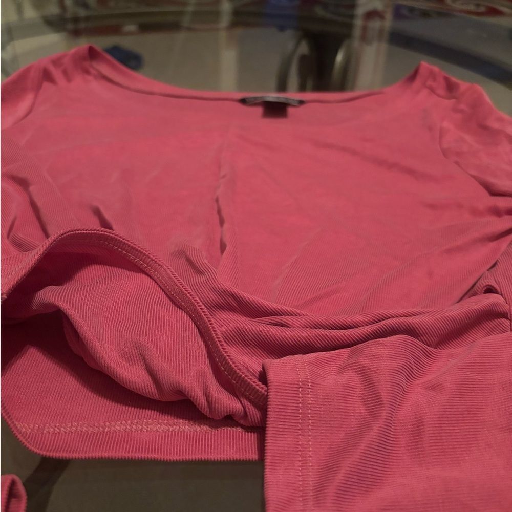 Victoria Secret ribbed cropped longsleeve top
